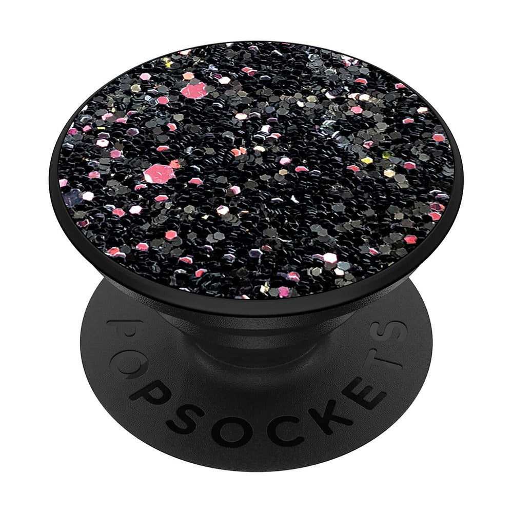 POPSOCKETS PopGrip Sparkle Black Avtakbart grep m. Stativfunksjon
