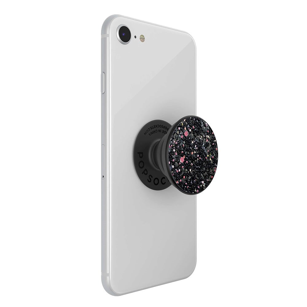 POPSOCKETS PopGrip Sparkle Black Avtakbart grep m. Stativfunksjon