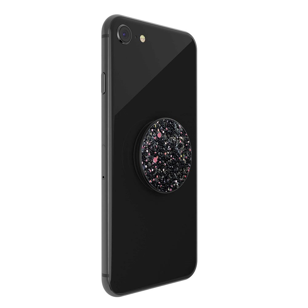 POPSOCKETS PopGrip Sparkle Black Avtakbart grep m. Stativfunksjon