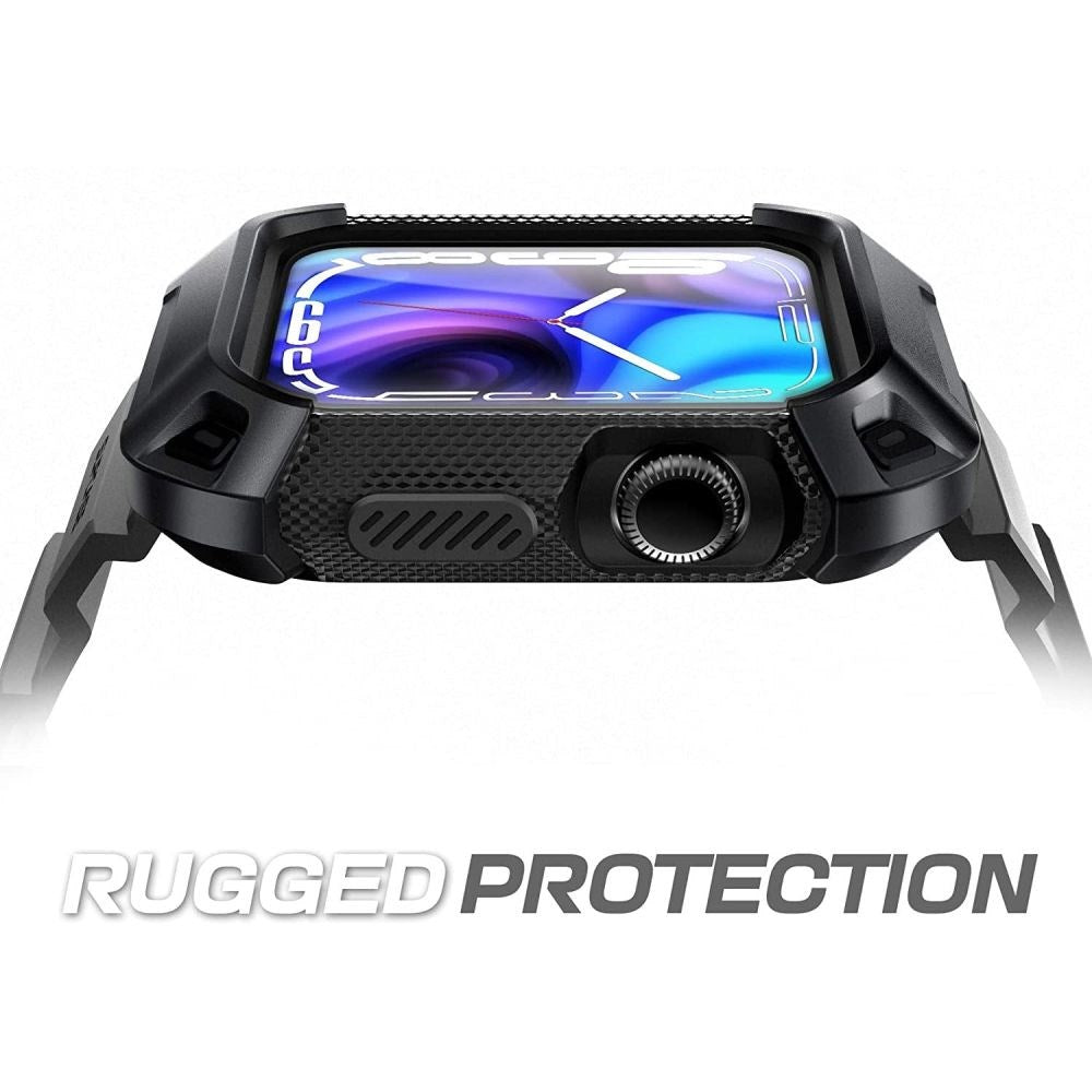 Supcase Unicorn Beetle Pro Apple Watch 4 / 5 / 6 / 7 / 8 / 9 / SE (44 / 45 mm) Veske m. Innebygd stropp - Svart