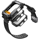 Supcase Apple Watch 4/5/6/7/8/9/SE (44 / 45 mm) Unicorn Beetle Pro-deksel m. Stropp &amp; 2 stk. Skjermbeskytter - Svart