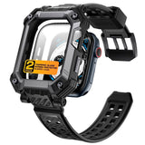 Supcase Apple Watch 4/5/6/7/8/9/SE (44 / 45 mm) Unicorn Beetle Pro-deksel m. Stropp &amp; 2 stk. Skjermbeskytter - Svart
