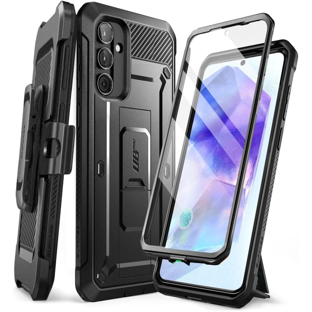 Samsung Galaxy A55 (5G) SUPCASE Unicorn Beetle Pro-deksel m. Skjermbeskytter svart