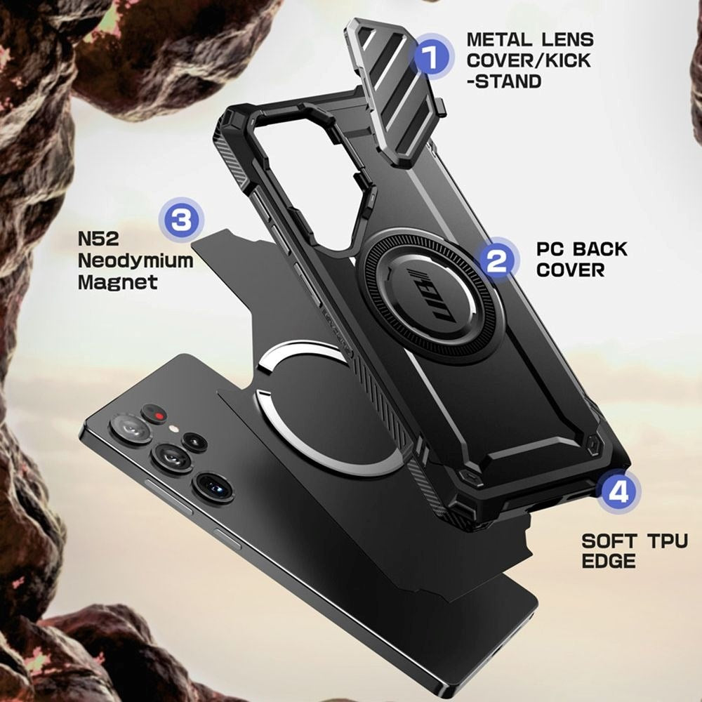 Samsung Galaxy S25 Ultra Supcase Unicorn Beetle XT deksel - MagSafe-kompatibel - Svart