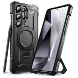 Samsung Galaxy S25 Ultra Supcase Unicorn Beetle Grip-deksel - MagSafe-kompatibel - Gjennomsiktig / Svart