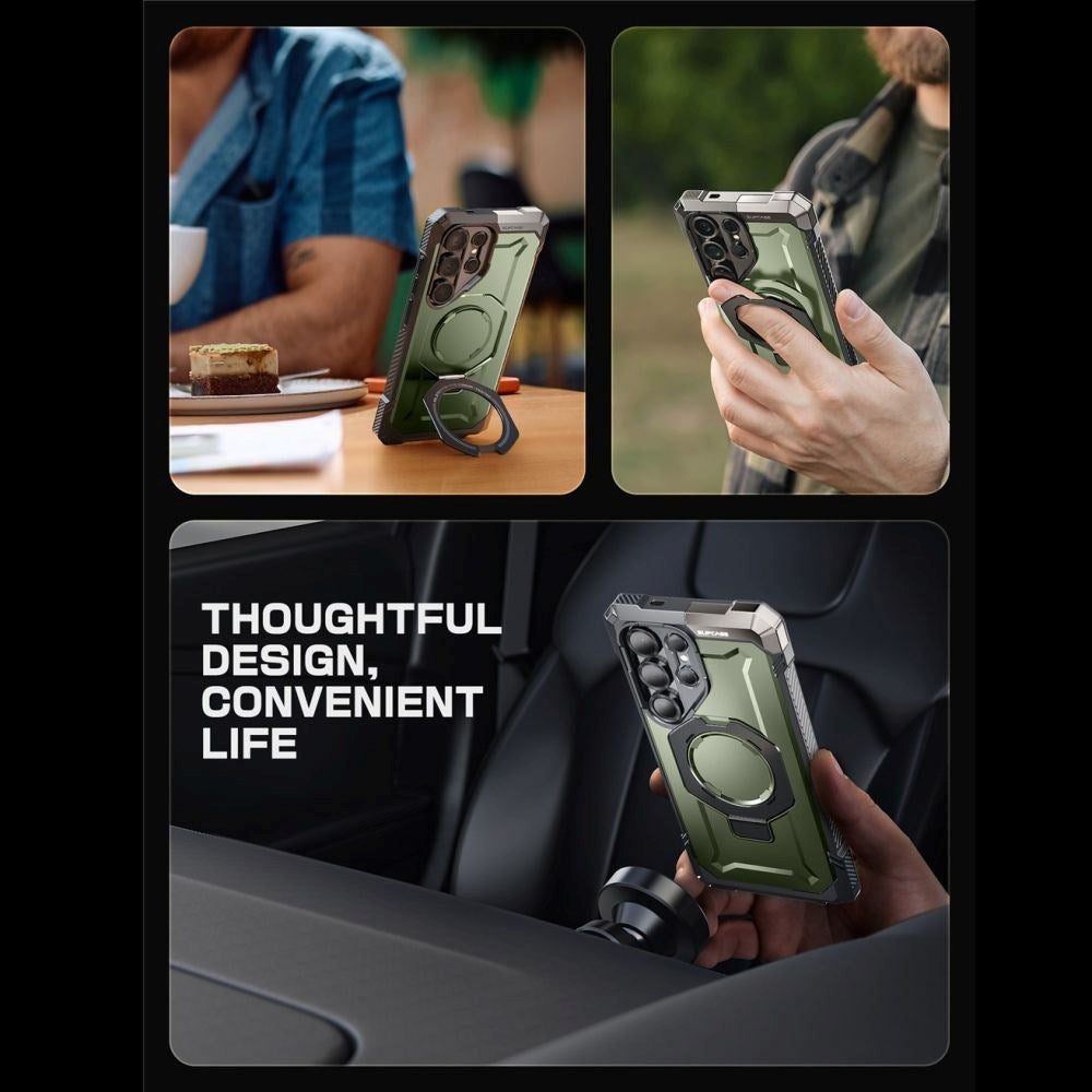 Samsung Galaxy S25 Ultra Supcase Unicorn Beetle Grip-deksel - MagSafe-kompatibel - Grønn