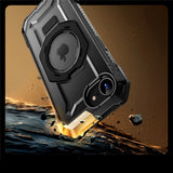 iPhone 16e Supcase Unicorn Beetle Grip-deksel - MagSafe-kompatibel - Gjennomsiktig / Svart