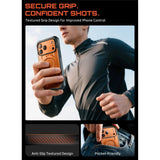 SUPCASE UB GRIB PRO MAG iPhone 17 Pro Mobil Cover inkl. Skærmbeskyttelse - MagSafe Kompatibel - Gennemsigtig / Orange