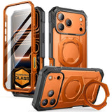 SUPCASE UB GRIB PRO MAG iPhone 17 Pro Mobil Cover inkl. Skærmbeskyttelse - MagSafe Kompatibel - Gennemsigtig / Orange
