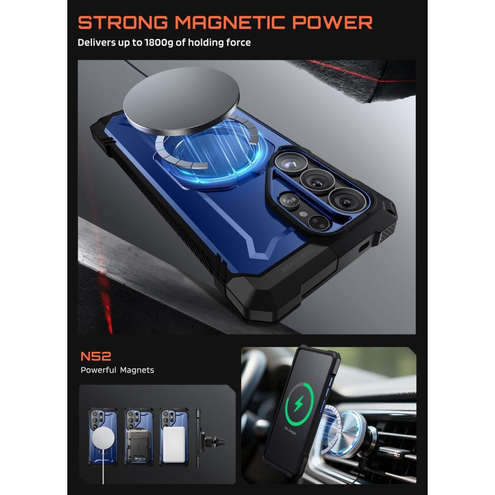 SUPCASE Samsung Galaxy S26 Ultra UB Grip Mag Cover m. Kickstand - MagSafe Kompatibel - Blå