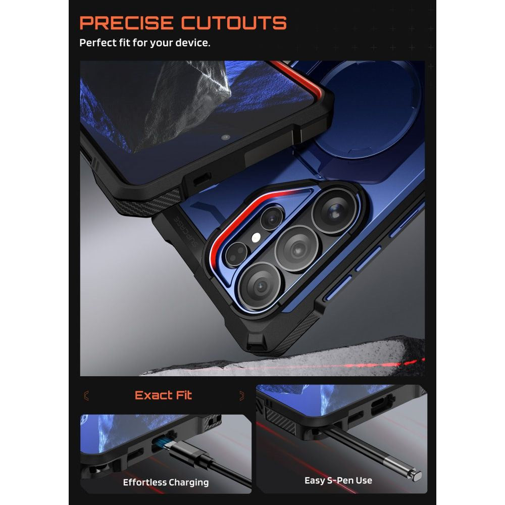 SUPCASE Samsung Galaxy S26 Ultra UB Grip Mag Cover m. Kickstand - MagSafe Kompatibel - Blå