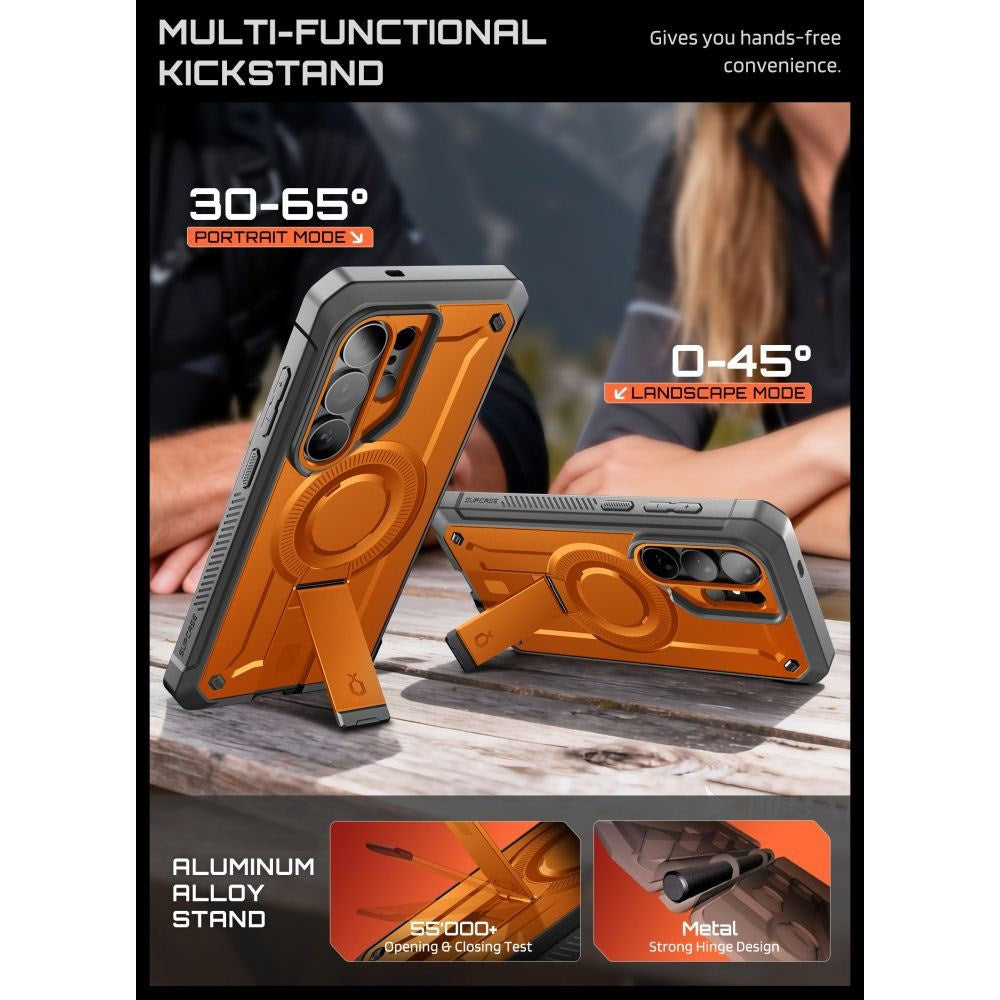 SUPCASE Samsung Galaxy S26 Ultra Unicorn Beetle Pro Mag Cover inkl. 2x Frontramme - MagSafe Kompatibel - Orange