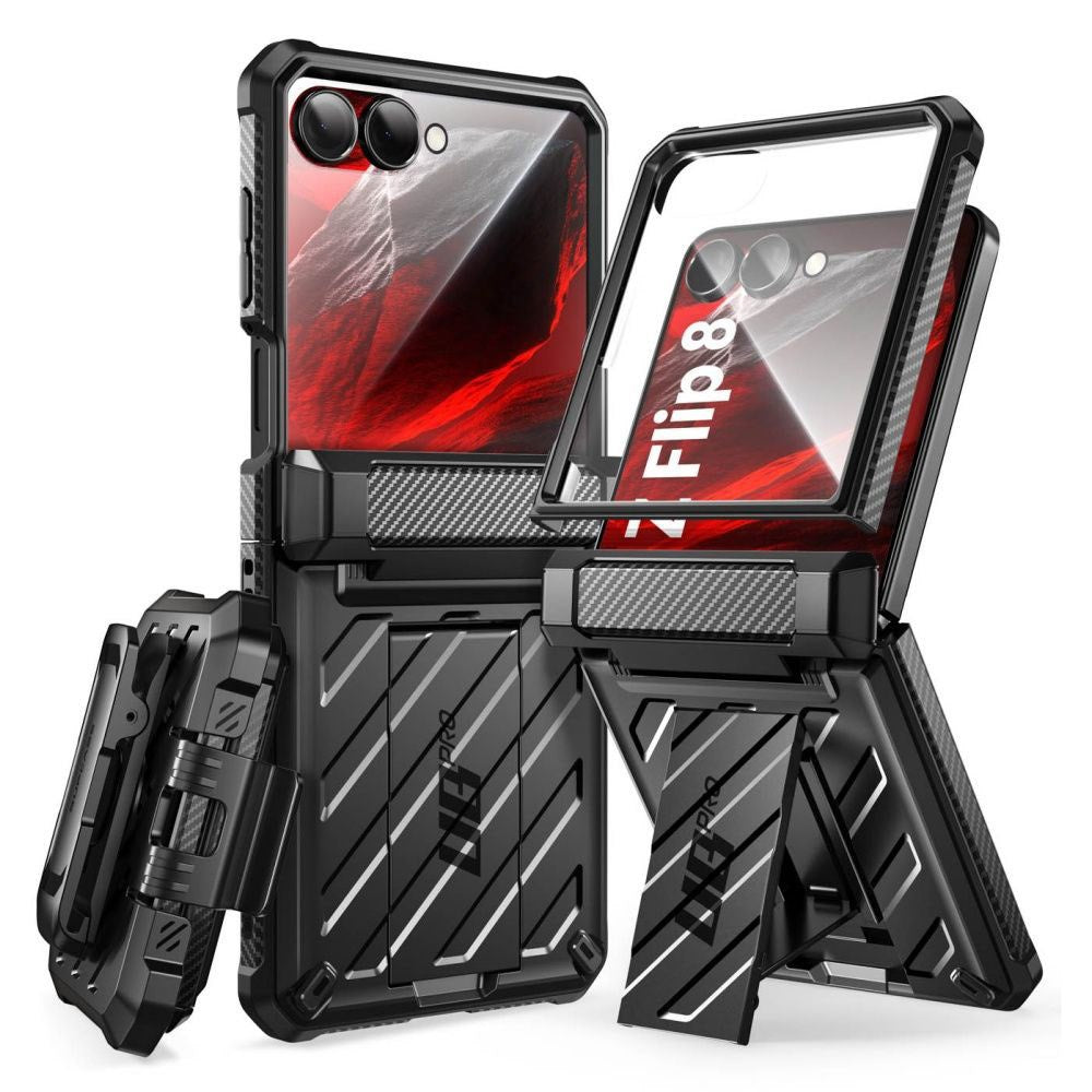 Samsung Galaxy Z Flip8 Supcase Unicorn Beetle Pro Håndværker Cover m. Kickstand - Sort