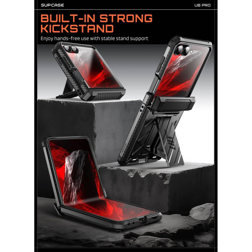 Samsung Galaxy Z Flip8 Supcase Unicorn Beetle Pro Håndværker Cover m. Kickstand - Sort