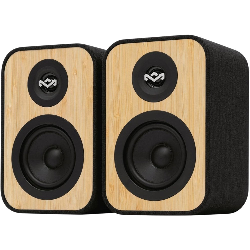 House of Marley Uplift Bookshelf Bluetooth Højttaler Sæt - Sort / Lys Bambus