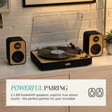 House of Marley Uplift Bookshelf Bluetooth Højttaler Sæt - Sort / Lys Bambus
