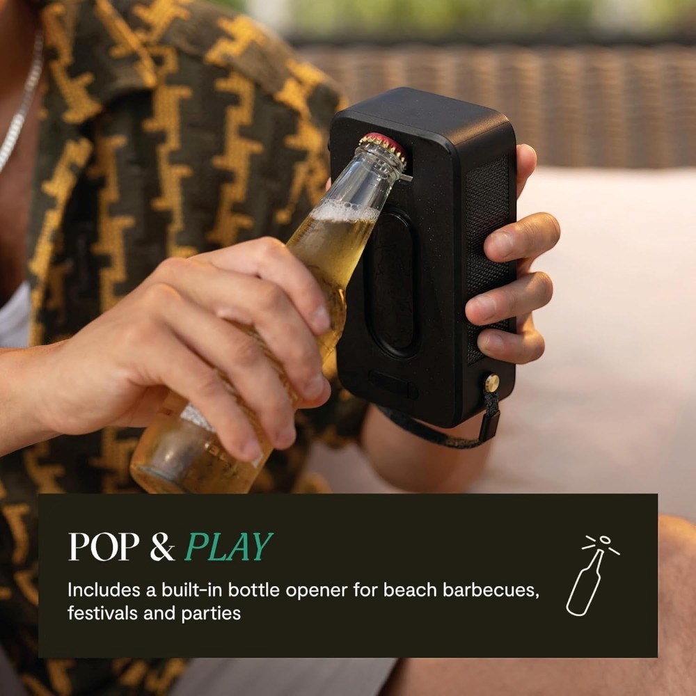 House of Marley Roots Solar Bærbar Bluetooth Højttaler - Sort / Lys Bambus