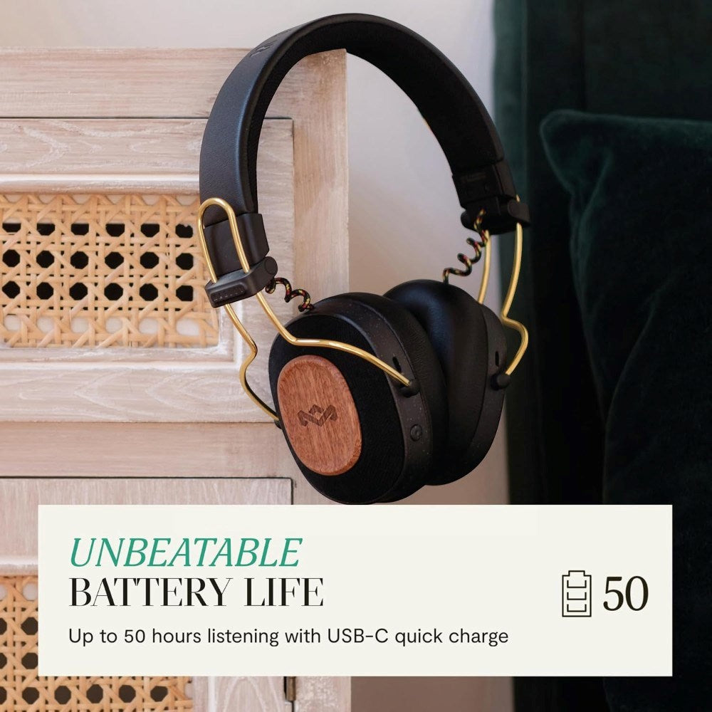 House of Marley Positive Vibration Riddim Høretelefoner - On-Ear - Rasta