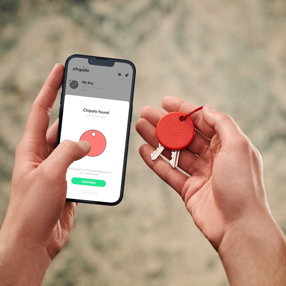 Chipolo POP - GPS Tracker - Apple Find My & Google's Find My Device - Rød