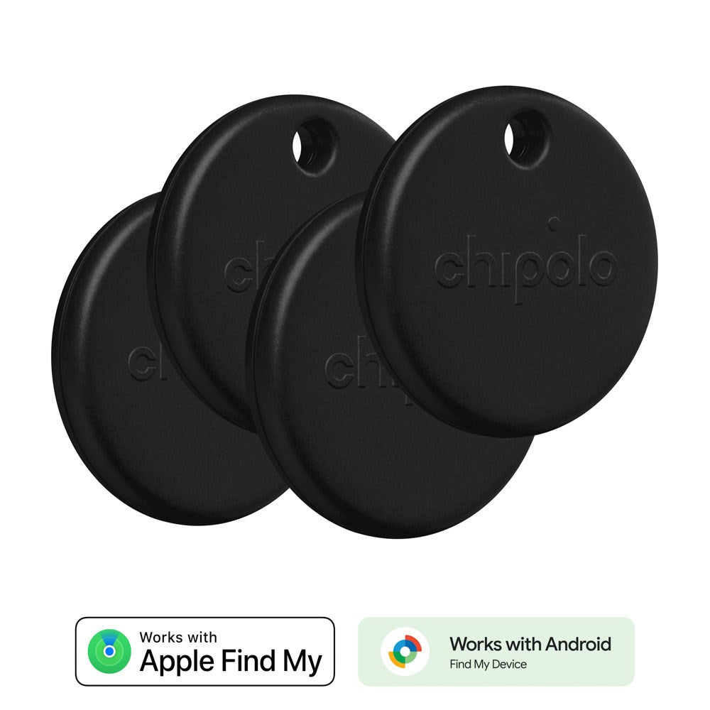 Chipolo POP - GPS Tracker - Apple Find My & Google's Find My Device - 4 Stk. - Sort