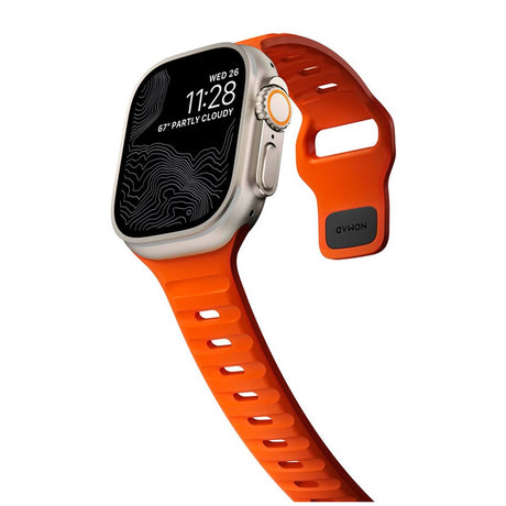 Nomad Apple Watch (42/44/SE/45/46/49 mm) sportsbåndstropp - ultraoransje