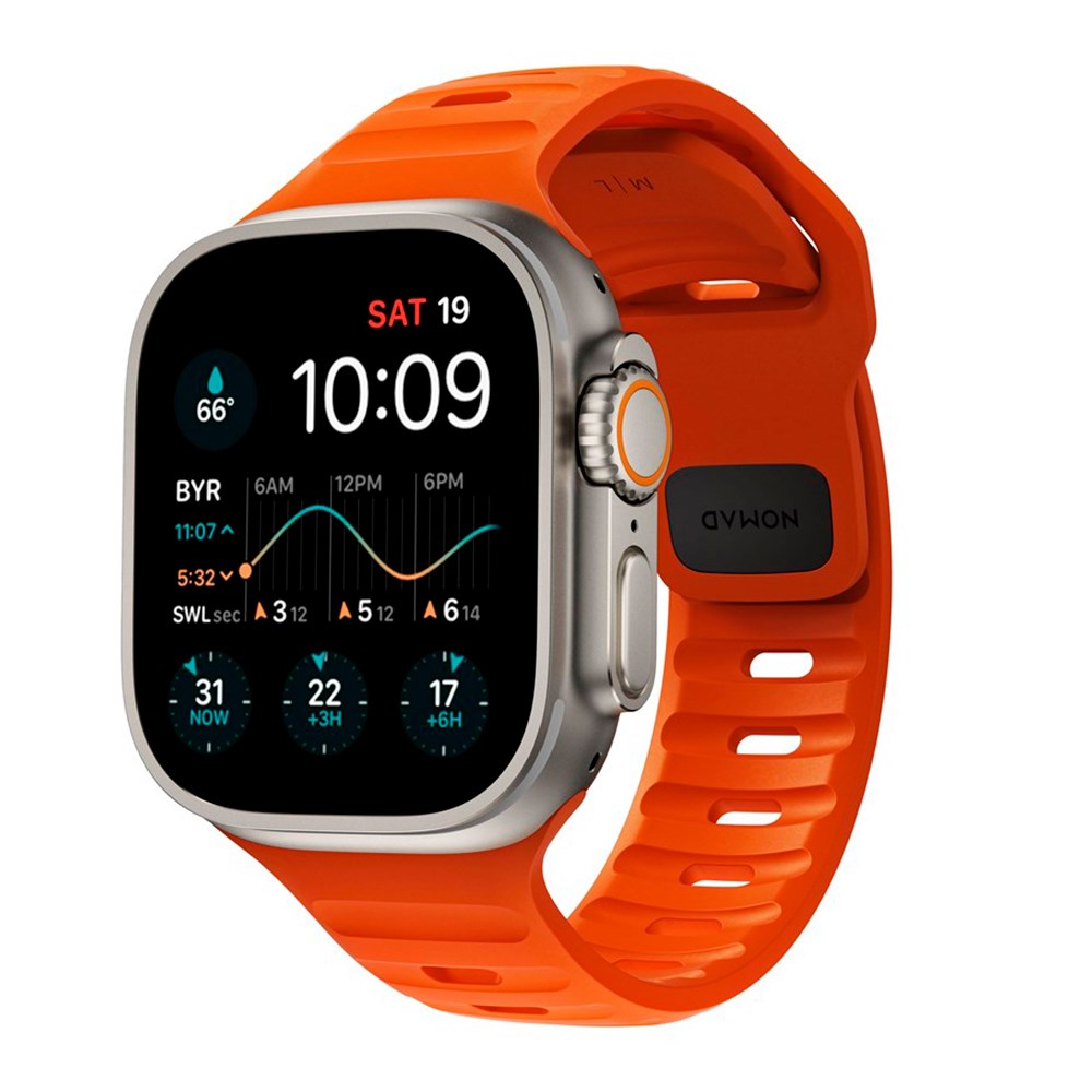 Nomad Apple Watch (42/44/SE/45/46/49 mm) sportsbåndstropp - ultraoransje