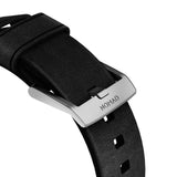 Nomad Apple Watch (42/44/SE/45/46/49 mm) Modern Horween Band Strap - Svart / Sølv Maskinvare