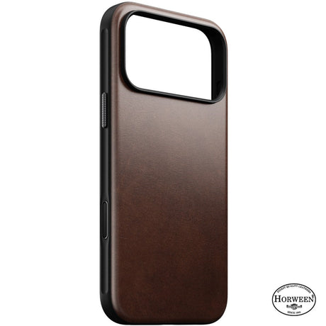 iPhone 18 Pro Max / 17 Pro Max Nomad Modern Horween Leather Bagside Cover - MagSafe Kompatibel - Rustic Brown