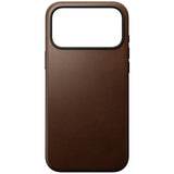 iPhone 18 Pro Nomad Modern Leather Bagside Cover - MagSafe Kompatibel - Brown