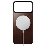 iPhone 18 Pro Nomad Magnetic Horween Leather Back Cover - MagSafe Kompatibel - Rustic Brown