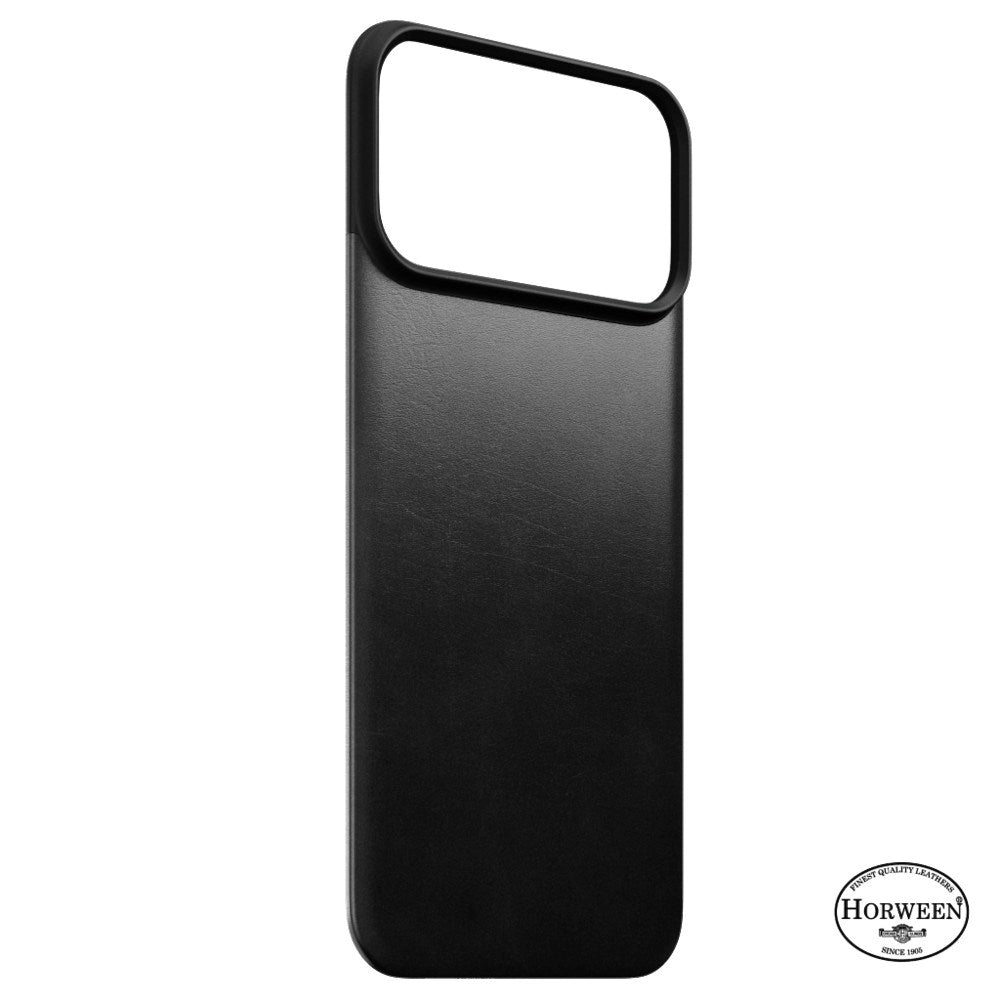 iPhone 18 Pro Max Nomad Magnetic Horween Leather Back Cover - MagSafe Kompatibel - Black