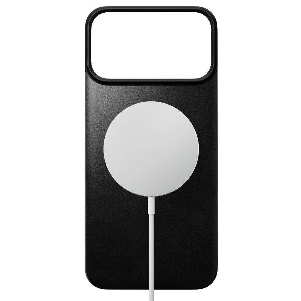 iPhone 18 Pro Nomad Magnetic Horween Leather Back Cover - MagSafe Kompatibel - Black