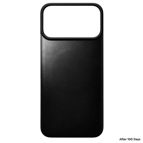 iPhone 18 Pro / 17 Pro Nomad Magnetic Horween Leather Back Cover - MagSafe Kompatibel - Black