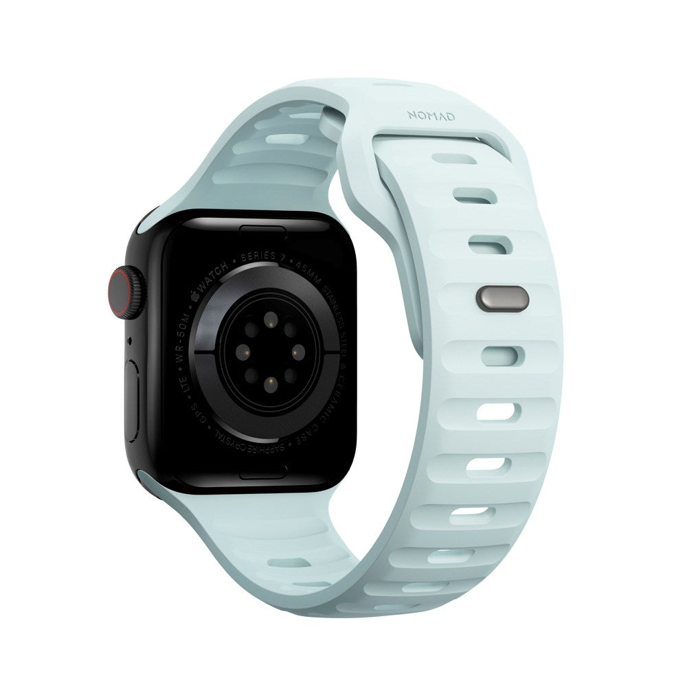 Nomad Apple Watch (38/40/SE/41/42 mm) sportsbåndstropp - Icy Blue Glow