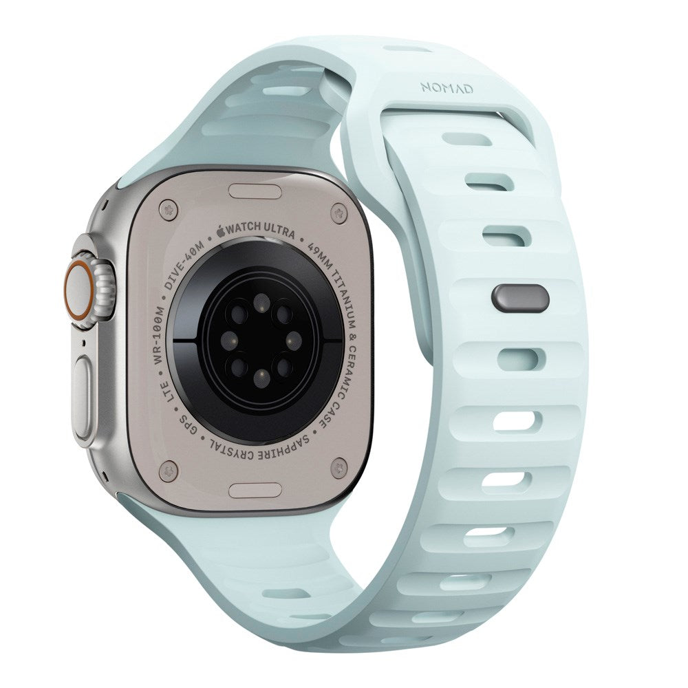 Nomad Apple Watch (42/44/SE/45/46/49 mm) sportsbåndstropp - Icy Blue Glow
