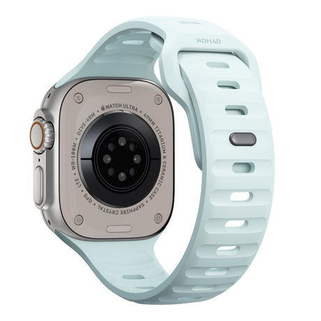 Nomad Apple Watch (42/44/SE/45/46/49 mm) sportsbåndstropp - Icy Blue Glow