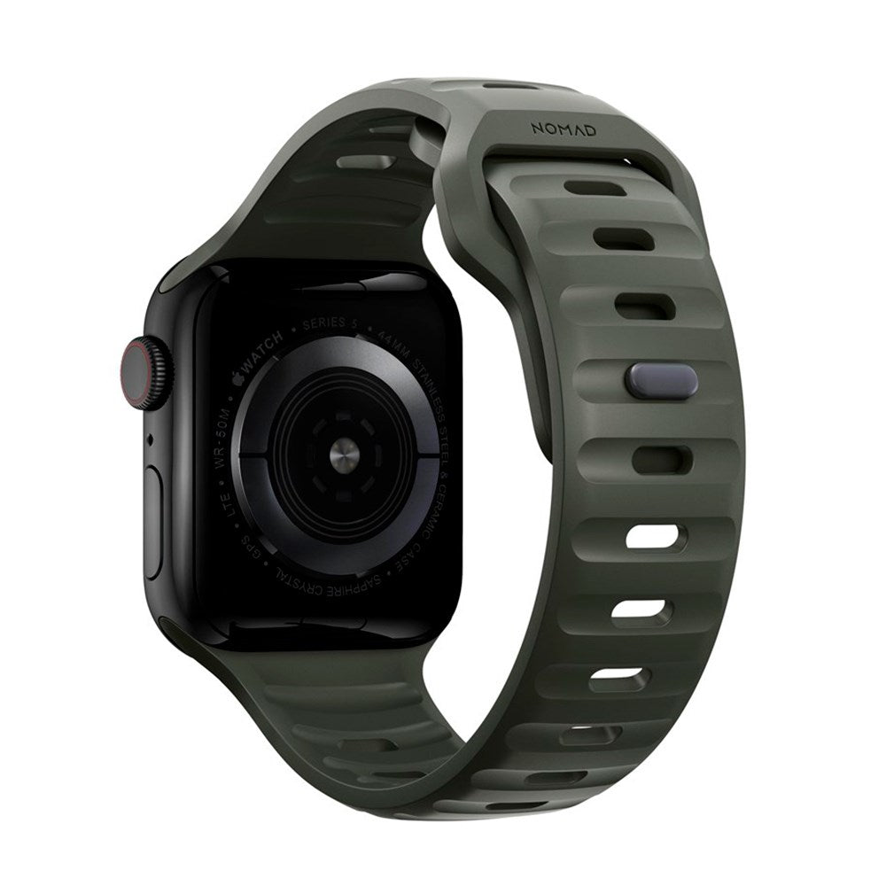 Nomad Apple Watch (42/44/SE/45/46/49 mm) sportsbåndstropp - Askgrønn