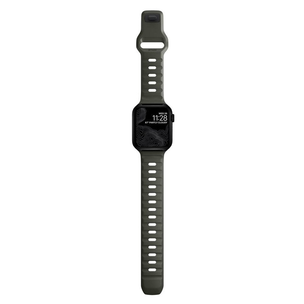 Nomad Apple Watch (42/44/SE/45/46/49 mm) sportsbåndstropp - Askgrønn