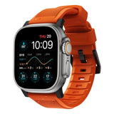 Nomad Apple Watch (42/44/SE/45/46/49 mm) Robust båndstropp - ultraoransje / svart maskinvare