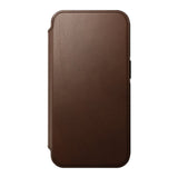 iPhone 14 Pro Nomad Modern Leather Folio Cover - MagSafe-kompatibel - Brun