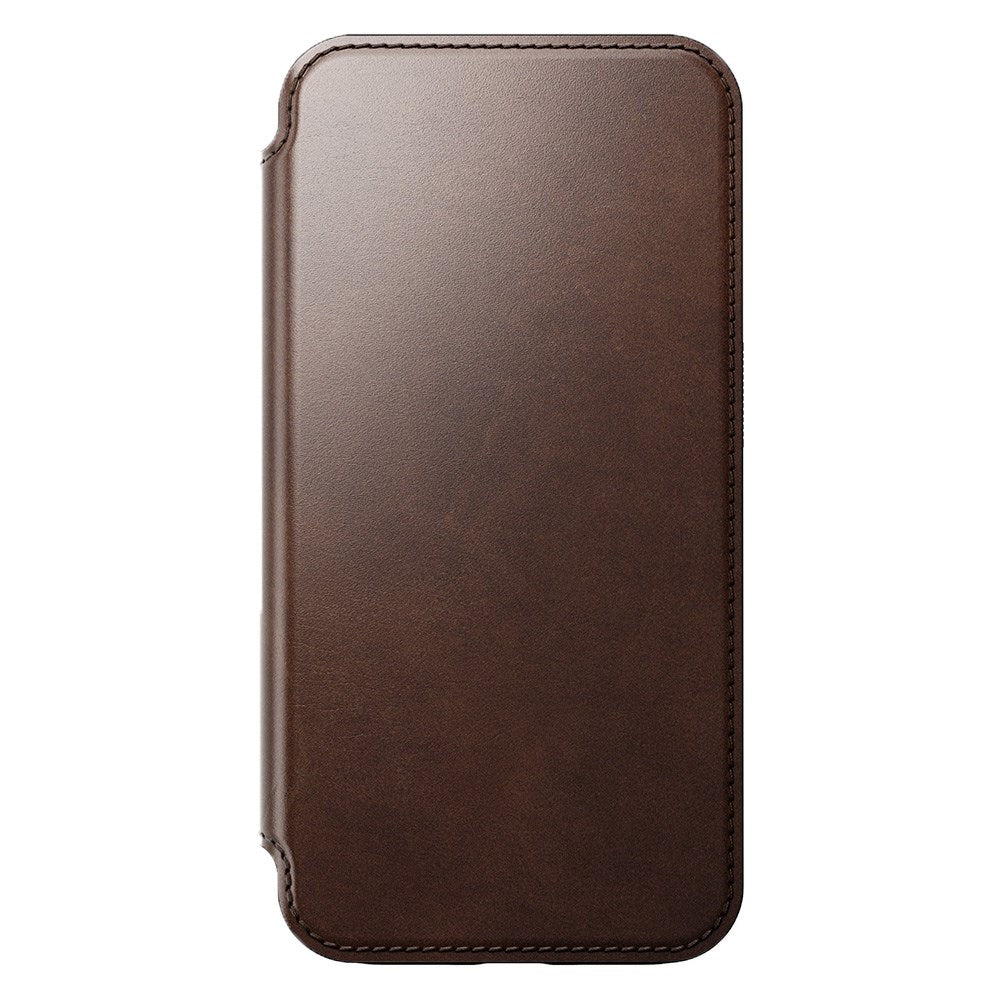 iPhone 15 Pro Nomad Modern Horween Leather Folio Cover - MagSafe-kompatibel - Brun