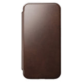 iPhone 15 Pro Nomad Modern Horween Leather Folio Cover - MagSafe-kompatibel - Brun