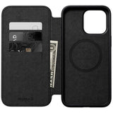 iPhone 15 Pro Max Nomad Modern Leather Folio Cover - MagSafe-kompatibel - Svart