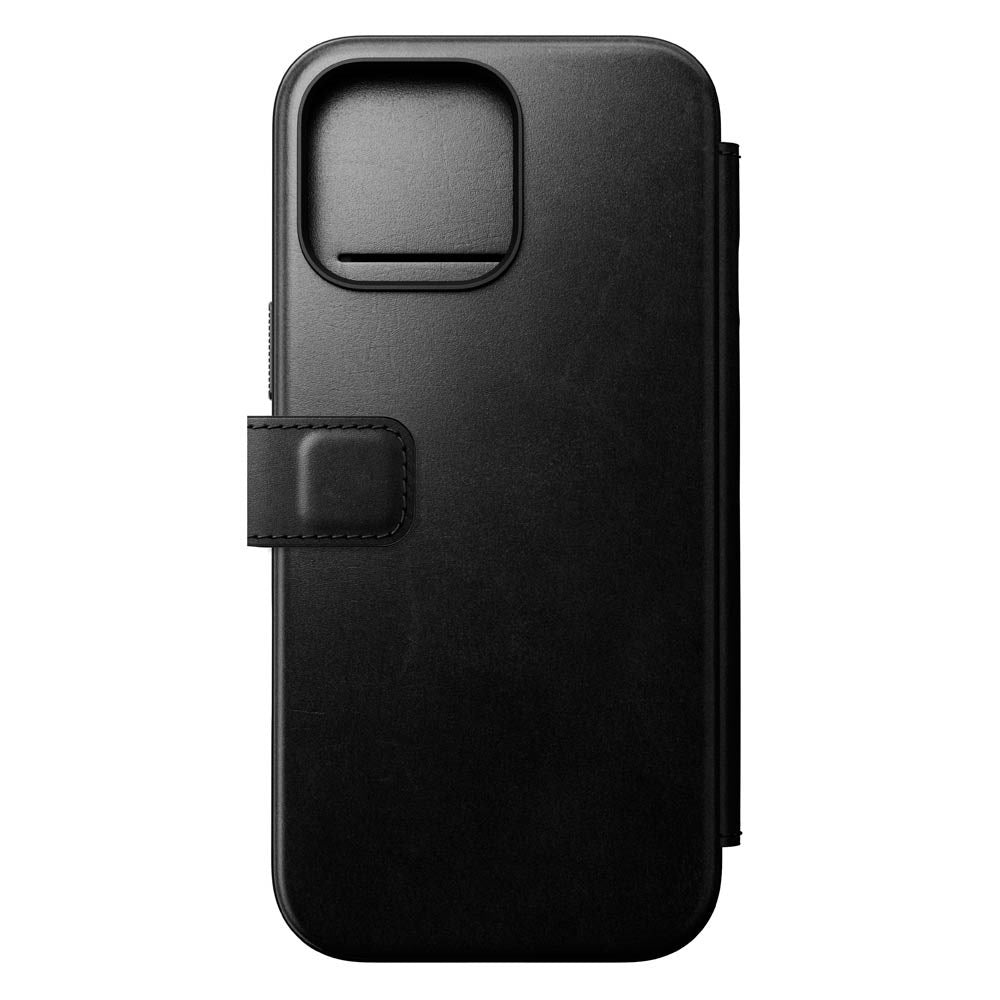 iPhone 16 Pro Max Nomad Modern Horween Leather Folio Cover - MagSafe-kompatibel - Svart
