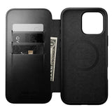 iPhone 16 Pro Max Nomad Modern Horween Leather Folio Cover - MagSafe-kompatibel - Svart