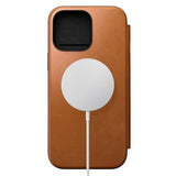 iPhone 16 Pro Max Nomad Modern Leather Folio Cover - MagSafe-kompatibel - Tan