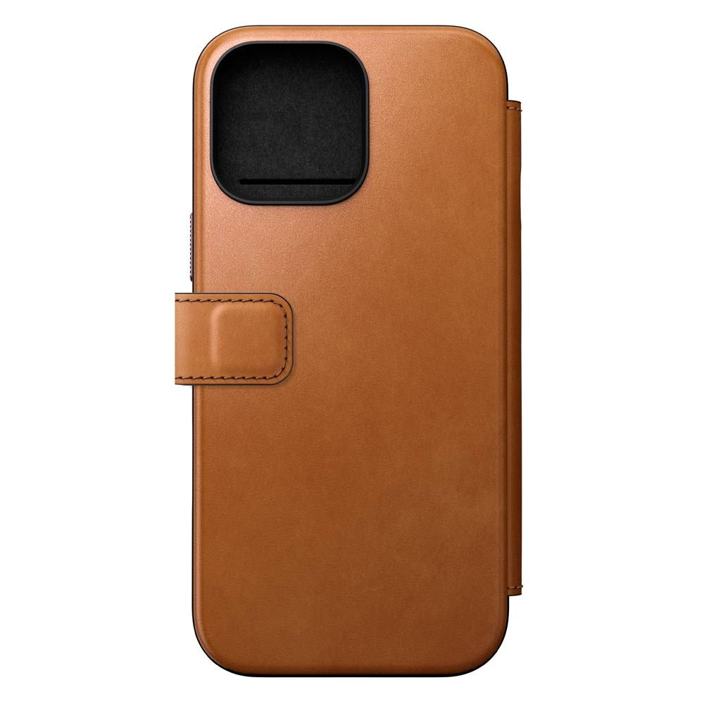 iPhone 16 Pro Max Nomad Modern Leather Folio Cover - MagSafe-kompatibel - Tan
