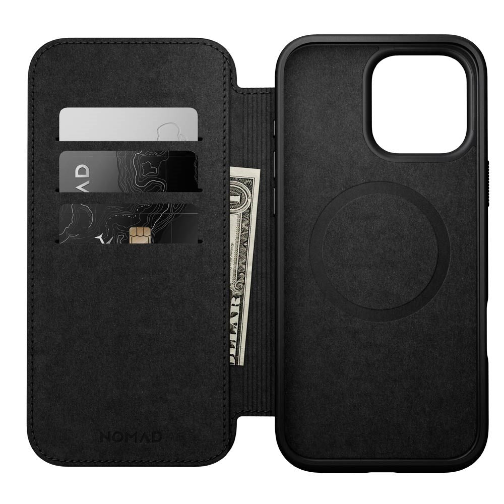 iPhone 16 Pro Max Nomad Modern Leather Folio Cover - MagSafe-kompatibel - Tan