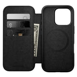 iPhone 16 Pro Nomad Modern Leather Folio Cover - MagSafe-kompatibel - Svart