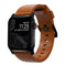 Nomad Apple Watch (42/44/SE/45/46/49 mm) moderne båndrem - engelsk brun / svart maskinvare